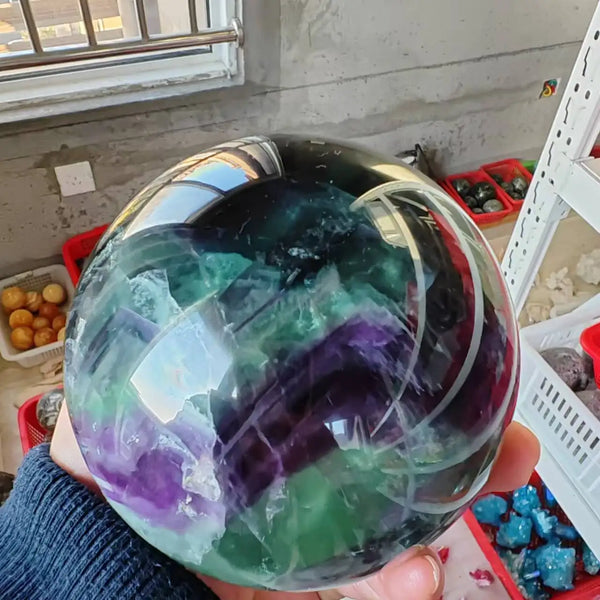 Green Fluorite Crystal Ball-ToShay.org