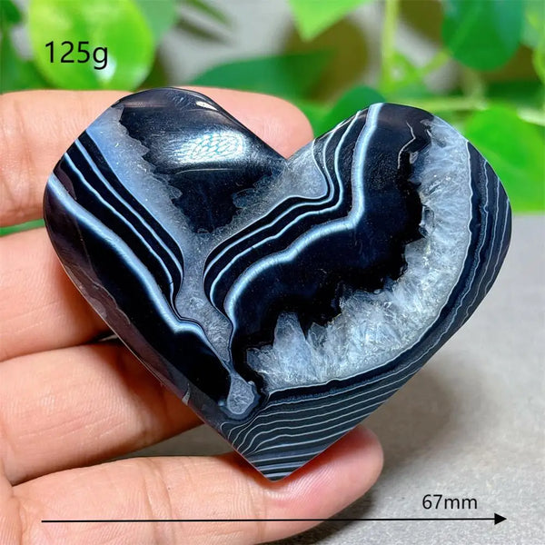 Black Silk Agate Heart-ToShay.org