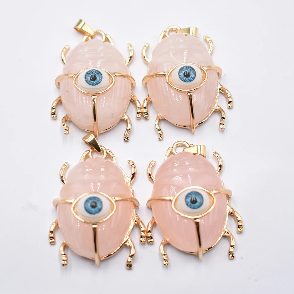 Mixed Crystal Beetle Pendants-ToShay.org
