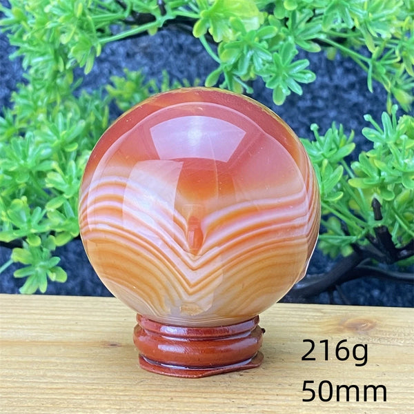Red Striped Agate Ball-ToShay.org