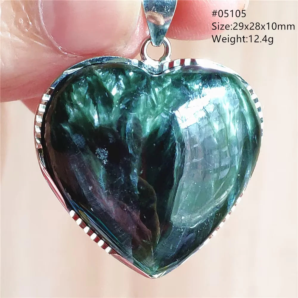 Green Seraphinite Pendant-ToShay.org