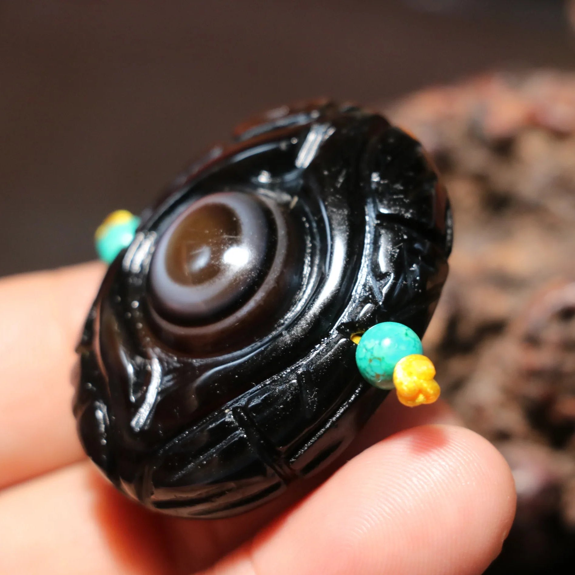 Black Onyx Eye Pendant-ToShay.org