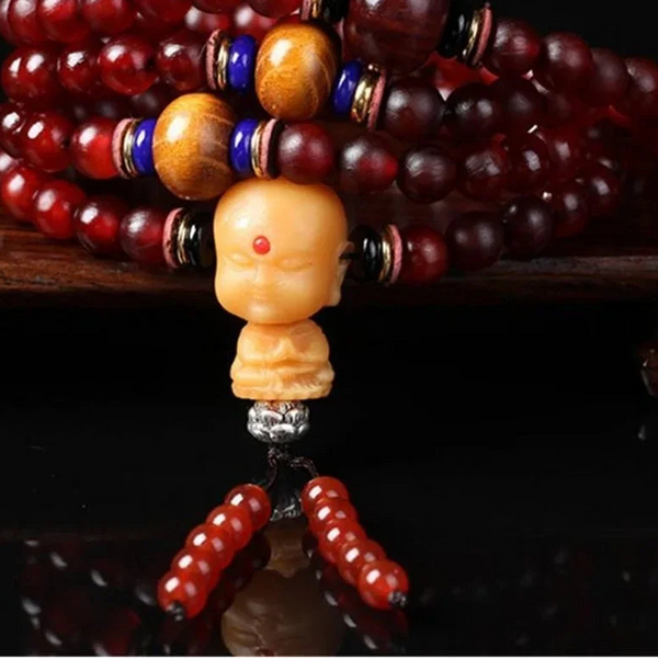 Red Sheep Horn Bead Mala-ToShay.org