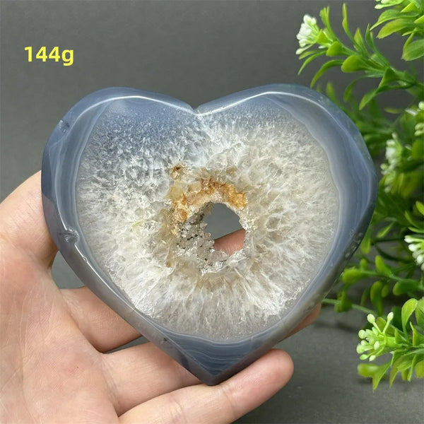 Grey Agate Geode Heart-ToShay.org