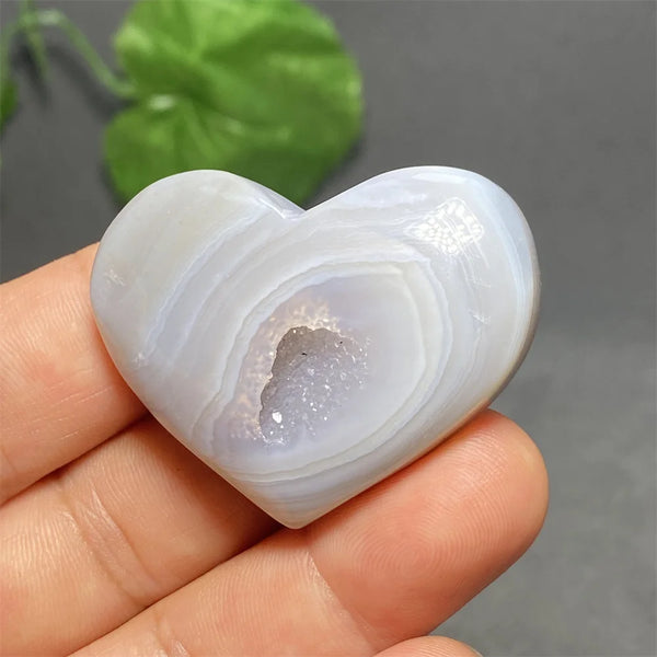 Blue Striped Agate Heart-ToShay.org