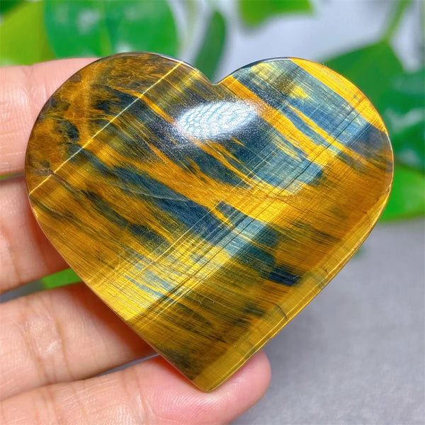 Yellow Blue Tiger Eye Heart-ToShay.org