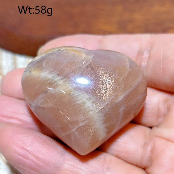 Orange Peach Moonstone Heart-ToShay.org