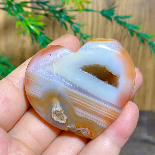 Red Agate Geode Heart-ToShay.org