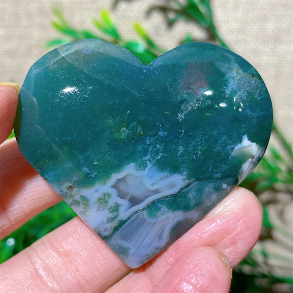 Green Moss Agate Heart-ToShay.org