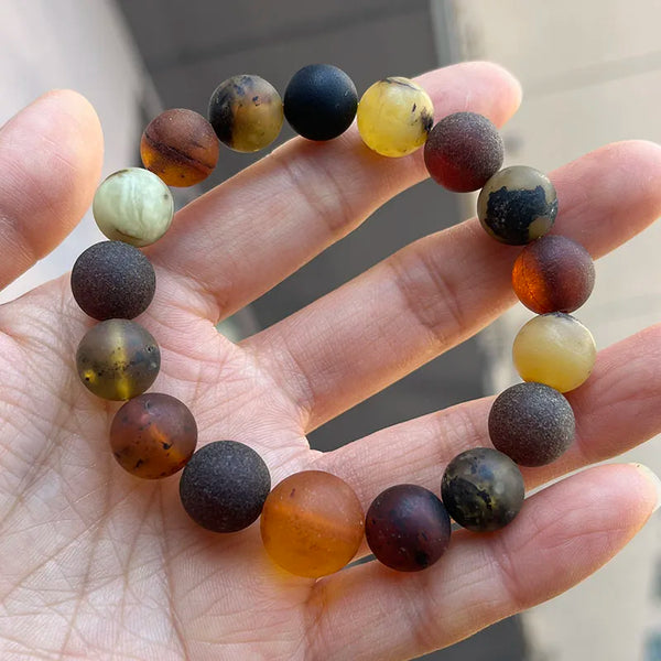 Yellow Amber Bead Bracelets-ToShay.org