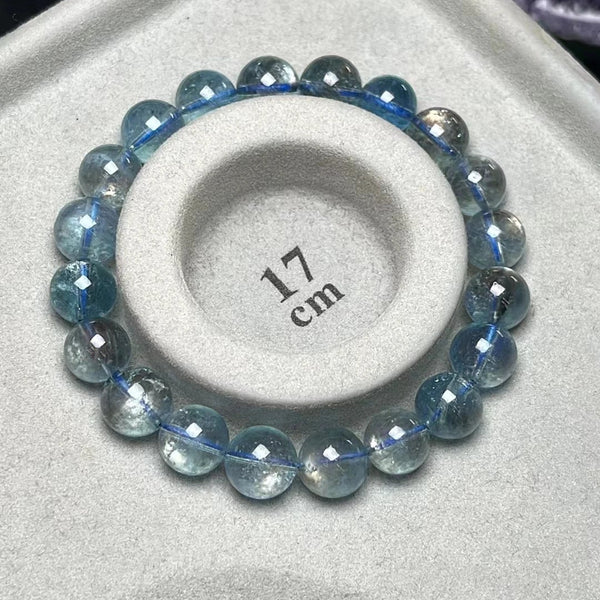 Blue Aquamarine Bead Bracelet-ToShay.org