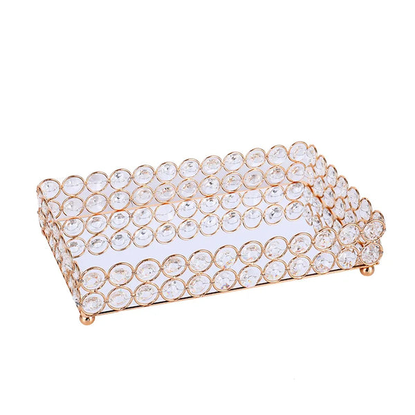 Crystal Bead Mirror Tray-ToShay.org