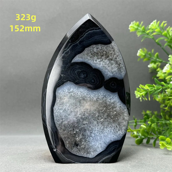 Black Onyx Geode Torch-ToShay.org