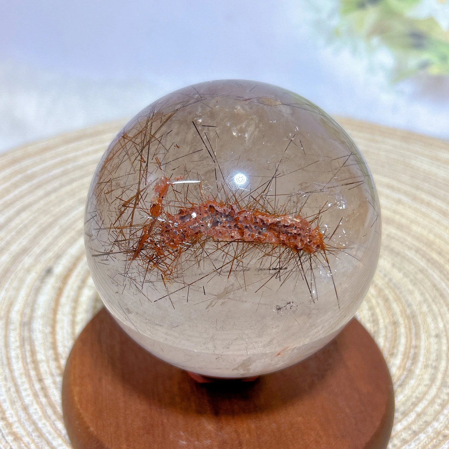 Copper Rutilated Crystal Ball-ToShay.org