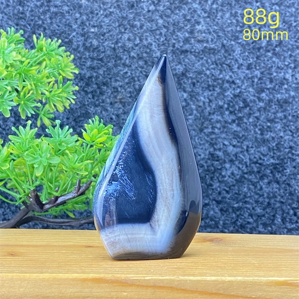 Black Silk Agate Torch-ToShay.org