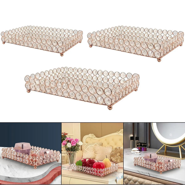 Crystal Bead Mirror Tray-ToShay.org