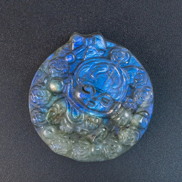 Blue Labradorite Cherub Plate-ToShay.org