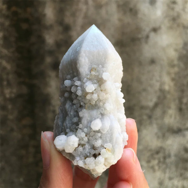 White Fluorite Cluster Point-ToShay.org