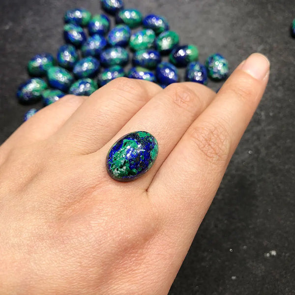 Blue Azurite Cabochon-ToShay.org