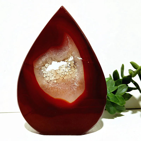 Red Agate Druzy Torch-ToShay.org