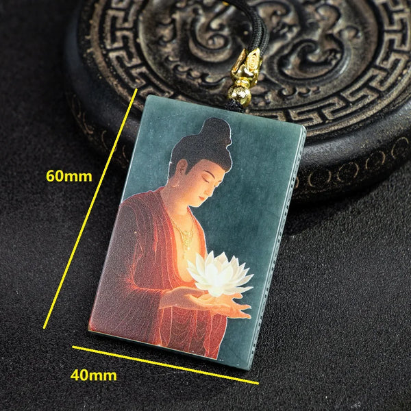 Green Jade Buddha Pendant-ToShay.org
