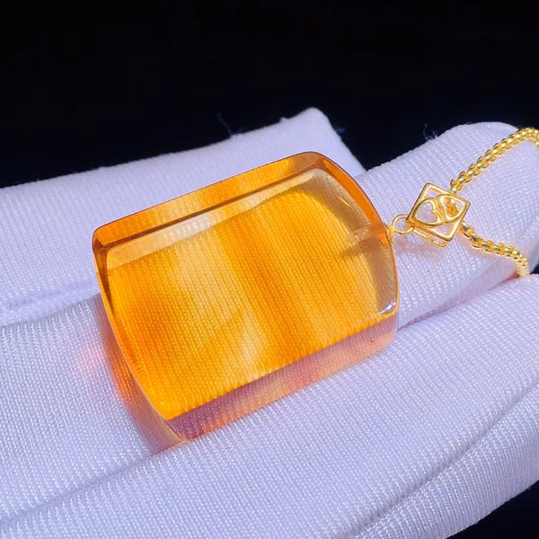 Yellow Citrine Quartz Pendant-ToShay.org