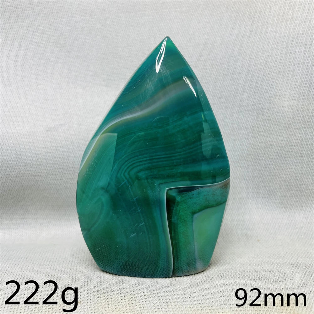 Green Cherry Blossom Agate Flame-ToShay.org