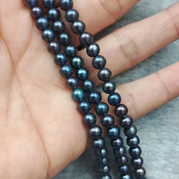 Blue Grey Pearl Beads-ToShay.org