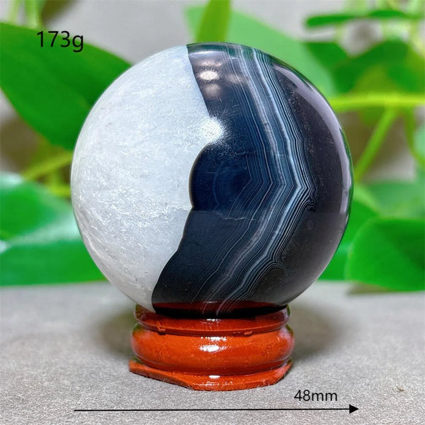 Black Silk Agate Ball-ToShay.org