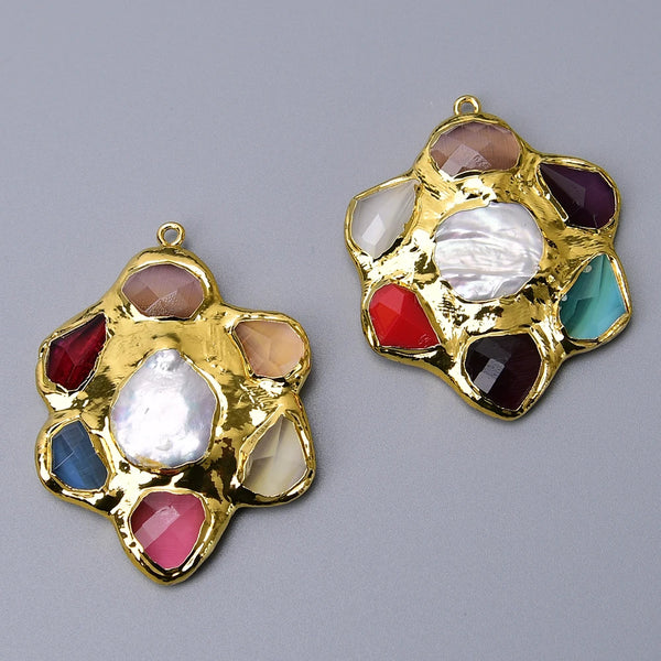 White Pearl Crystal Charms-ToShay.org