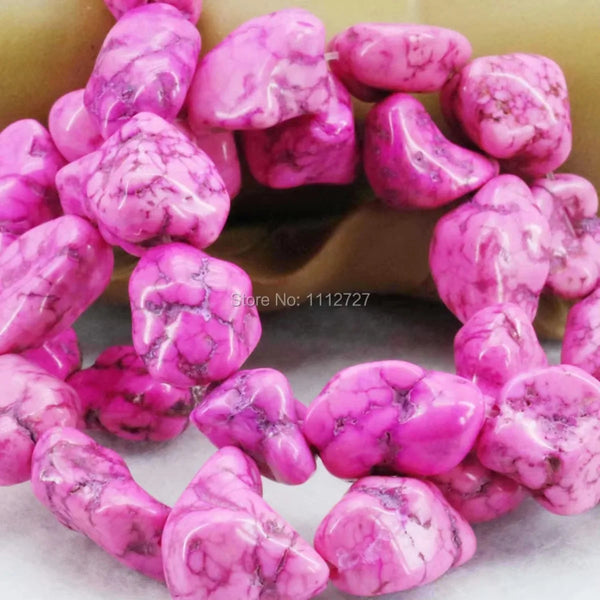 Mixed Howlite Nugget Beads-ToShay.org