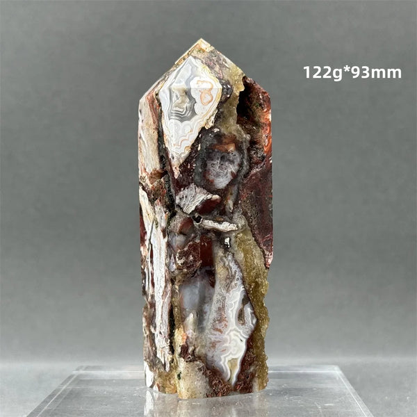Red White Agate Obelisk-ToShay.org
