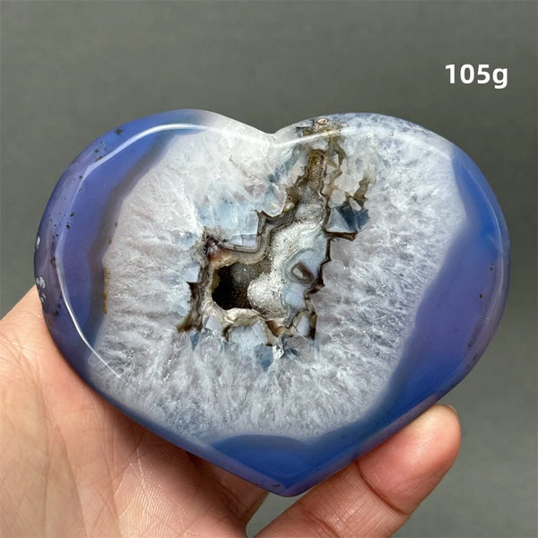 Blue Agate Geode Heart-ToShay.org