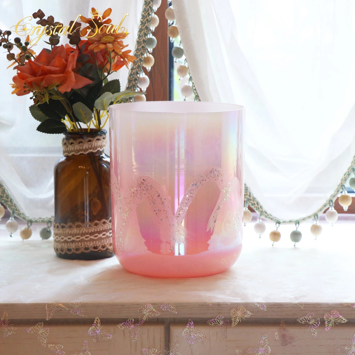 Pink Crystal Singing Bowl-ToShay.org