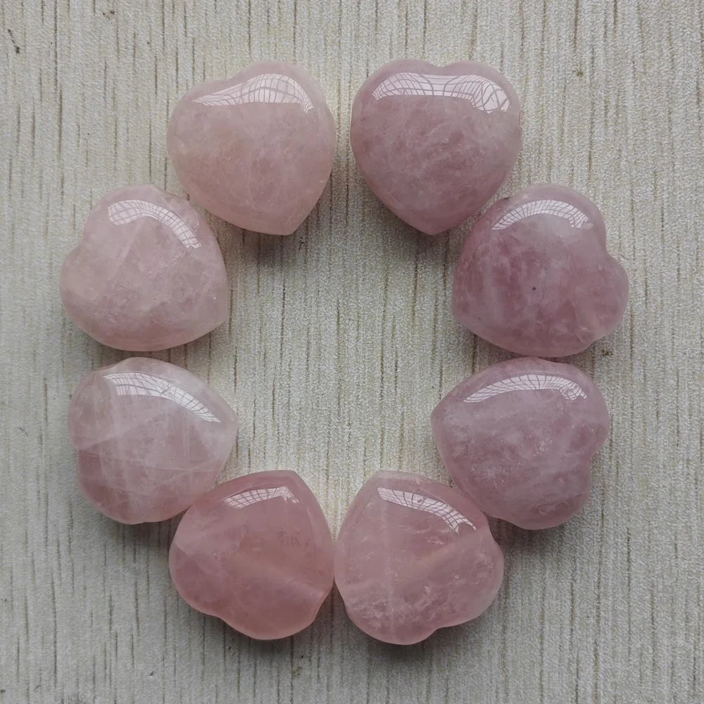 Pink Quartz Heart Pendants-ToShay.org