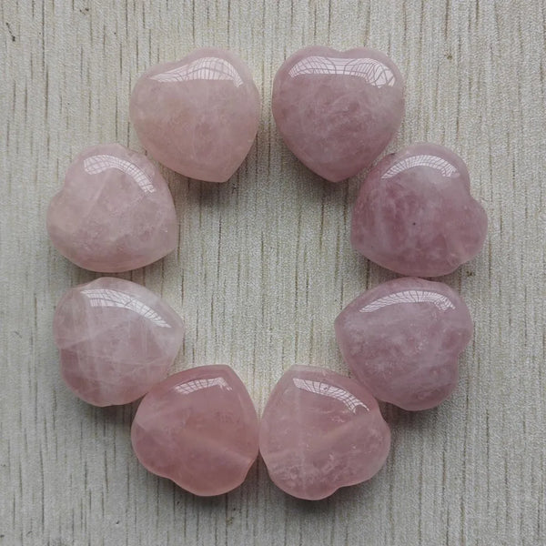 Pink Quartz Heart Pendants-ToShay.org
