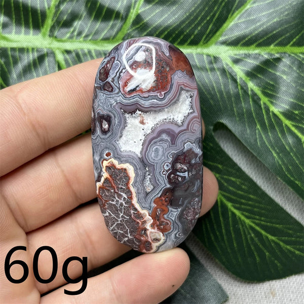 Red Crazy Agate Palm Stone-ToShay.org