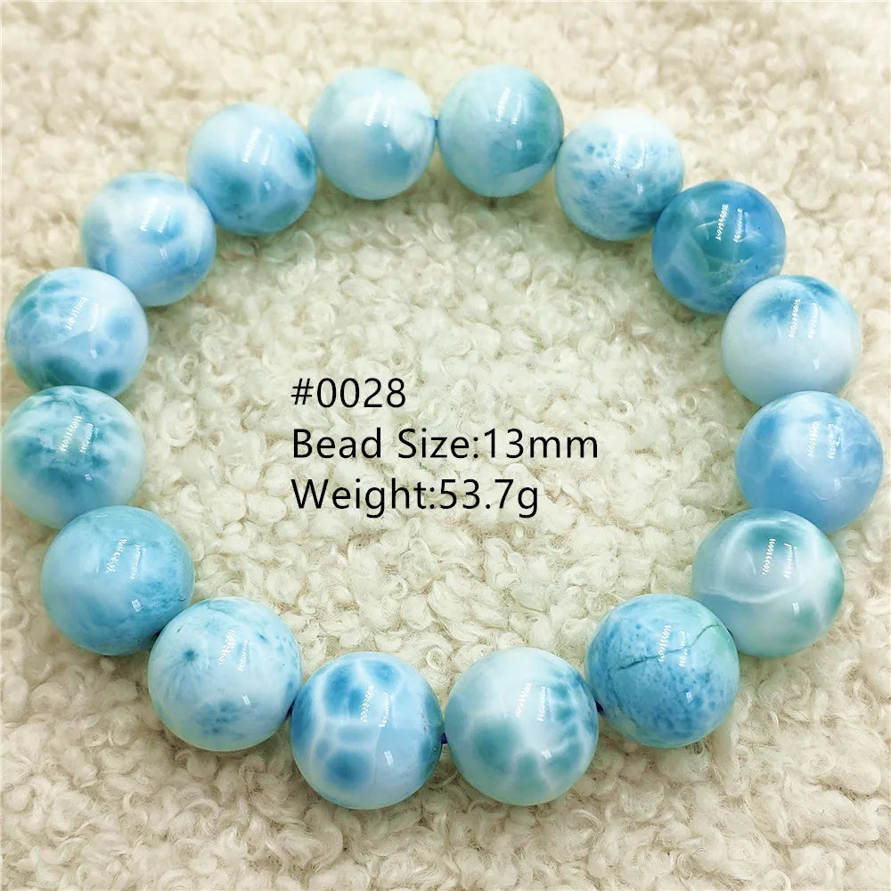 Blue Larimar Bead Bracelet-ToShay.org