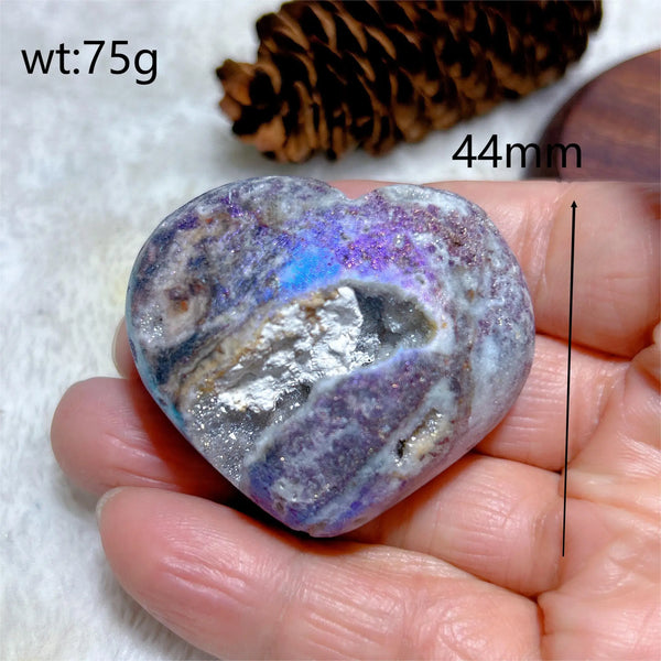 Purple Aura Sphalerite Heart-ToShay.org