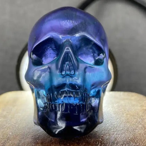 Rainbow Fluorite Skull-ToShay.org