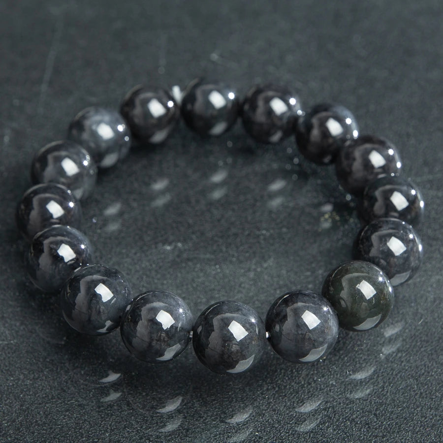 Grey Jade Bead Bracelet-ToShay.org