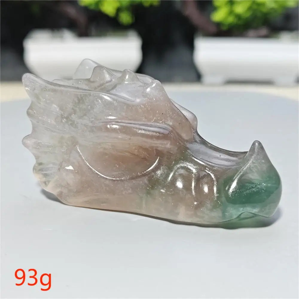 Rainbow Fluorite Dragon Skull-ToShay.org