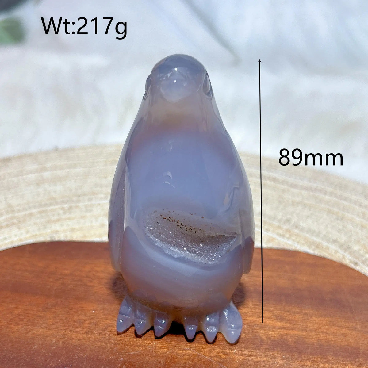 Grey Agate Geode Penguin-ToShay.org