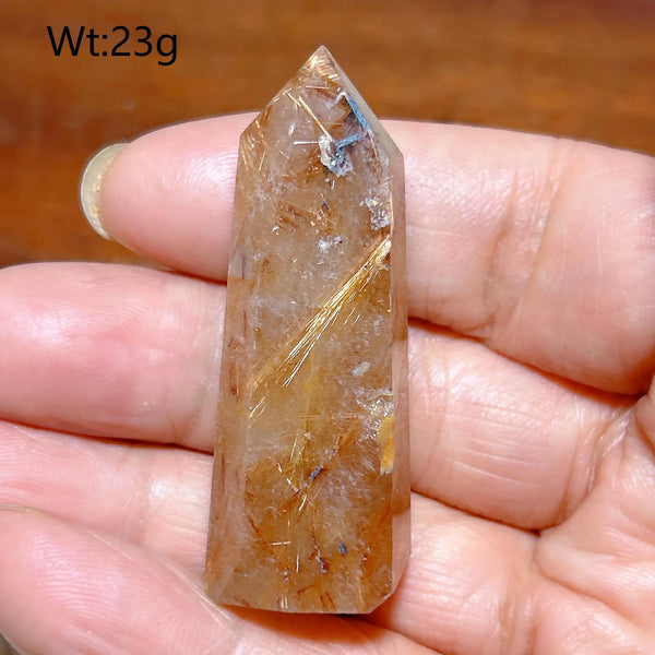 Gold Rutilated Crystal Point-ToShay.org