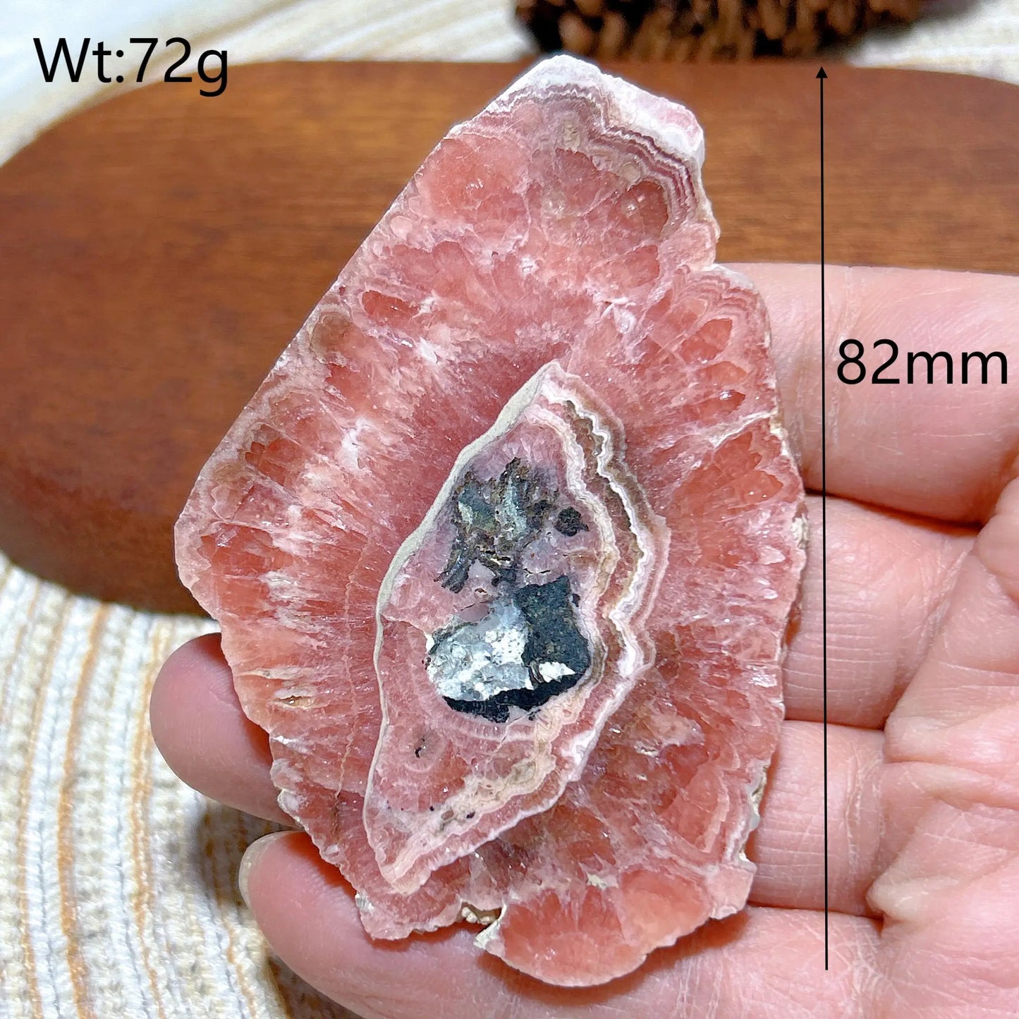 Pink Rhodochrosite Slice-ToShay.org