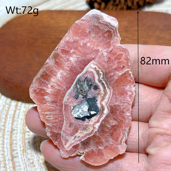 Pink Rhodochrosite Slice-ToShay.org