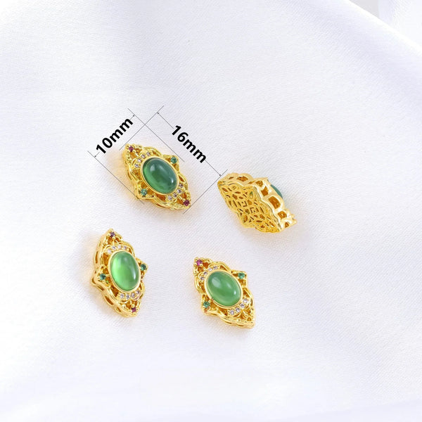 Gold Chrysoprase Bead-ToShay.org