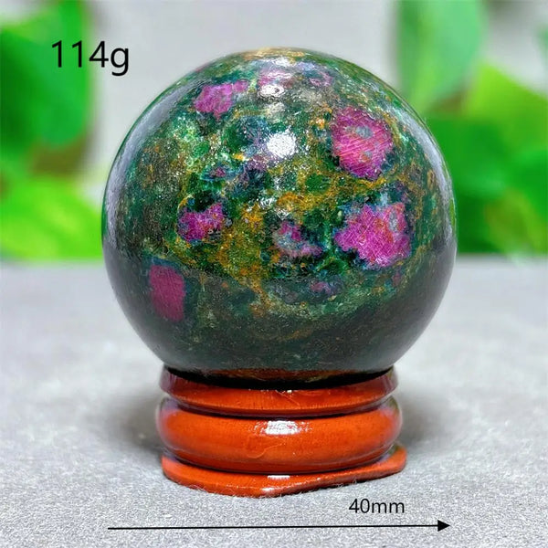 Green Ruby Zoisite Ball-ToShay.org
