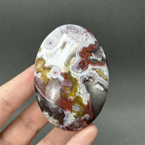 Red Agate Palm Stone-ToShay.org