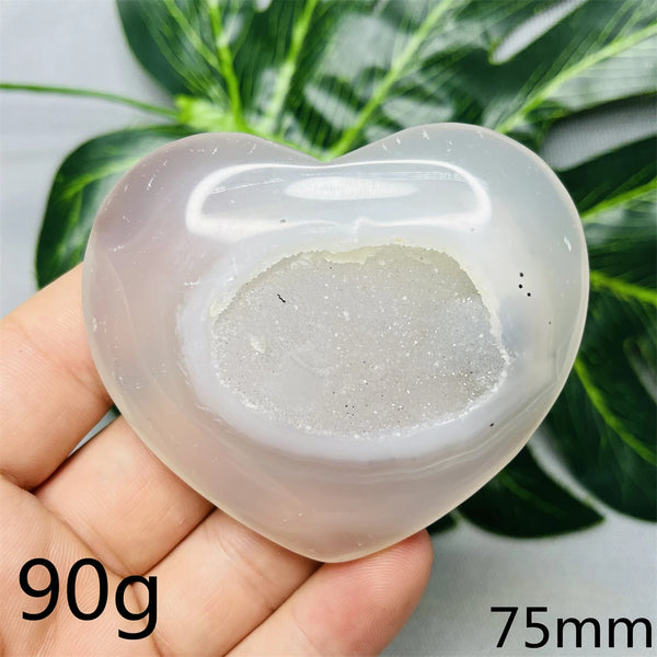 Grey Agate Geodo Heart-ToShay.org